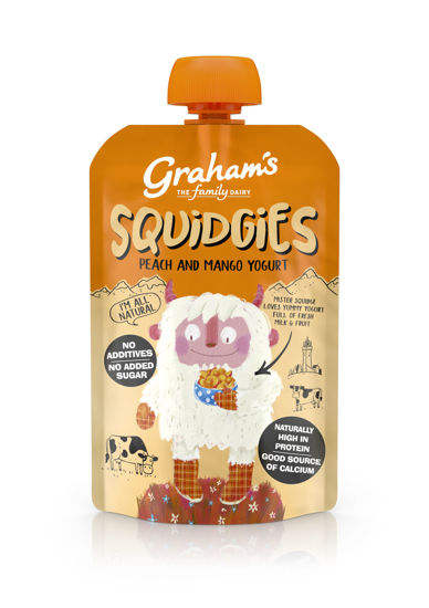 Picture of Graham's Squidgies Peach and Mango Yogurt 100g