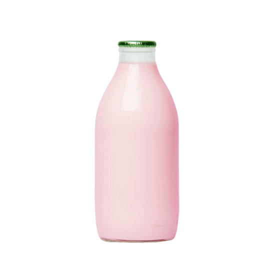Picture of Strawberry Milkshake - 1 Pint Glass Bottle